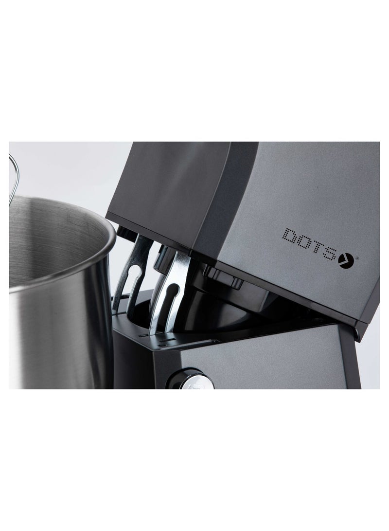 دوتس عجانة كهربائية  سعة 10 لتر 1100 واط 6 سرعات وعاء من الفولاذ المقاوم للصدأ+ خاصية التخمير النبضي خفاقة خطاف الخفق خفاقة آمنة للغسل في غسالة الأطباق ناقل الحركة الكوكبي المعدني بالكامل قفل أمان -أسود - Image 5